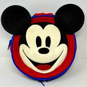 Mickey Mouse Disney Vintage 90s Red Blue Duffel Bag Overnight Zippered Compact